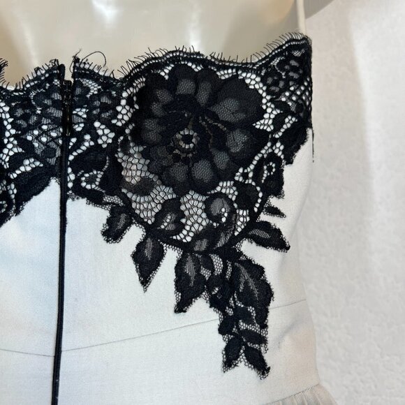 Robert Rodriguez Dress Lace Strapless Cocktail Party Small - Picture 10 of 14